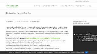 
                            7. Come acquistare i prodotti Coral? Coral Club in Italia