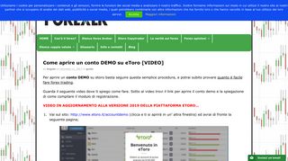 
                            8. Come aprire un conto DEMO su eToro [VIDEO] - Forexer