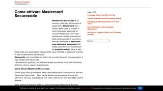 
                            12. Come attivare Mastercard Securecode - Moneta di Plastica