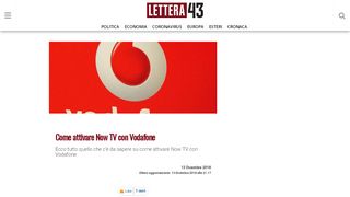
                            7. Come attivare Now TV con Vodafone - Lettera43