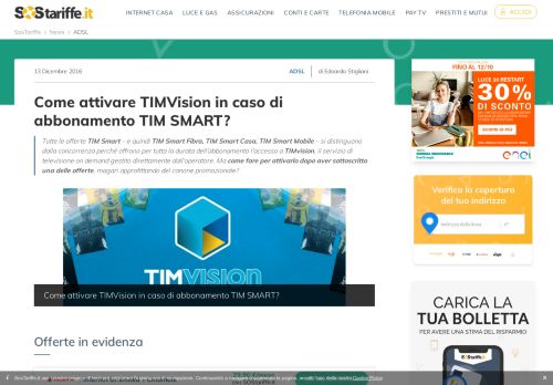 
                            9. Come attivare TIMVision in caso di abbonamento TIM SMART ...