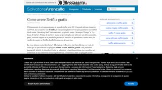 
                            5. Come avere Netflix gratis | Salvatore Aranzulla