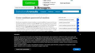 
                            13. Come cambiare password al modem | Salvatore Aranzulla
