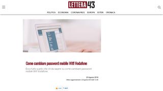 
                            12. Come cambiare password mobile Wifi Vodafone - Lettera43