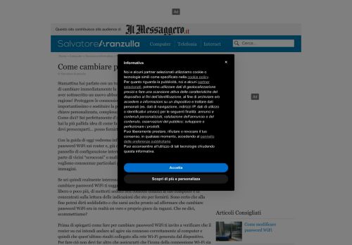 
                            3. Come cambiare password WiFi | Salvatore Aranzulla