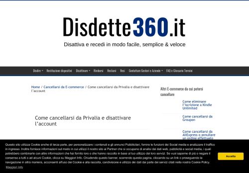 
                            7. Come cancellarsi da Privalia - Eliminare account Privalia - Disdette360