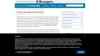 
                            10. Come cancellarsi da Twitter | Salvatore Aranzulla