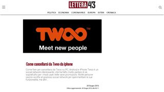 
                            10. Come cancellarsi da Twoo da iphone - Lettera43