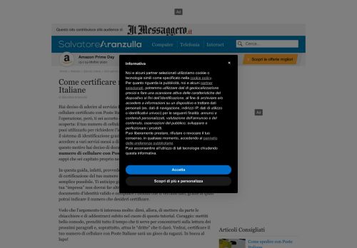 
                            12. Come certificare numero cellulare Poste Italiane | Salvatore Aranzulla
