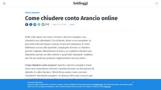 
                            7. Come chiudere conto Arancio online | Soldioggi