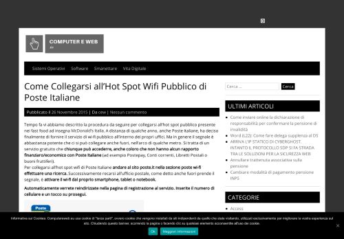 
                            6. Come Collegarsi all'Hot Spot Wifi Pubblico di Poste Italiane ...