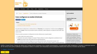 
                            7. Come configurare un modem Infostrada - Internet Casa