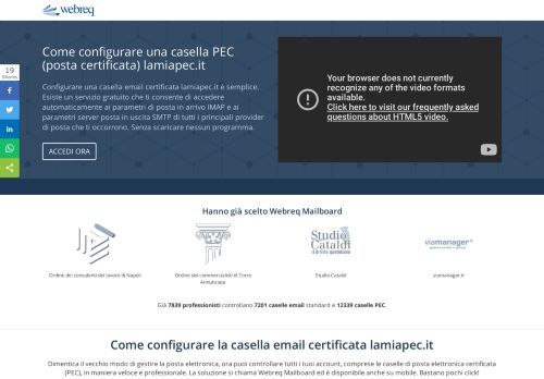 
                            6. Come configurare una casella PEC (posta certificata) lamiapec.it