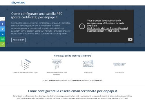 
                            8. Come configurare una casella PEC (posta certificata) pec.enpapi.it