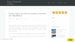 
                            8. Come creare un sito con accesso riservato con Wordpress - Pietro ...