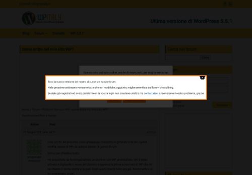 
                            3. come entro nel mio sito WP? « WordPress Italy Forum