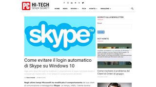 
                            7. Come evitare il login automatico di Skype su Windows 10 - PC ...
