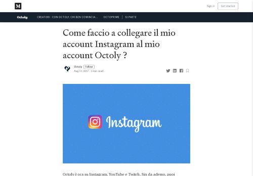 
                            6. Come faccio a collegare il mio account Instagram al mio account Octoly