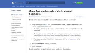 
                            7. Come faccio ad accedere al mio account Facebook? | Centro ...