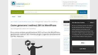 
                            12. Come generare i redirect 301 in WordPress - InternetPost.it