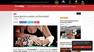 
                            10. Come giocare a poker su Domusbet | DomusMag