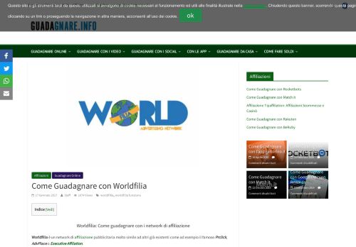 
                            8. Come Guadagnare con Worldfilia – Guadagnare.Info