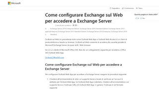 
                            1. Come impostare Exchange sul web per accedere a Exchange Server