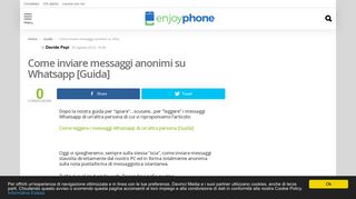
                            10. Come inviare messaggi anonimi su Whatsapp [Guida] - EnjoyPhone
