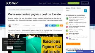 
                            4. Come nascondere pagine e post dal tuo sito WordPress - SOS WP