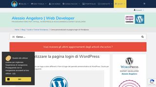 
                            10. Come personalizzare la pagina login di Wordpress - - Alessio Angeloro
