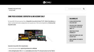 
                            4. come posso associare i dispositivi al mio account chili? - Assistenza