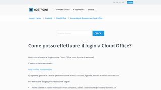 
                            3. Come posso effettuare il login a Cloud Office? - Hostpoint Support ...