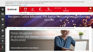 
                            1. Come recuperare il PIN | UniCredit - UniCredit Banca