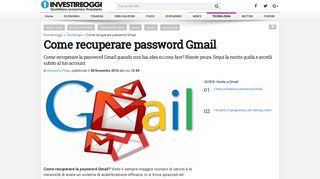 
                            9. Come recuperare password Gmail - InvestireOggi.it