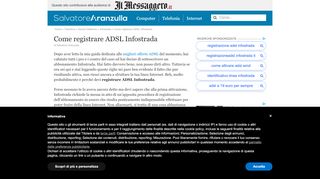 
                            8. Come registrare ADSL Infostrada | Salvatore Aranzulla