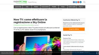 
                            12. Come registrarsi a SKY online oggi NOW TV | SuperMoney