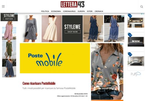 
                            12. Come ricaricare PosteMobile - Lettera43