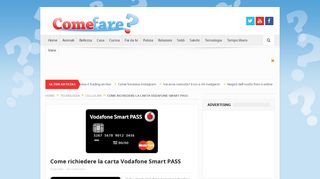 
                            12. Come richiedere la carta Vodafone Smart PASS -