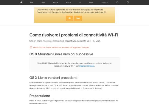 
                            2. Come risolvere i problemi di connettività Wi-Fi - Supporto Apple