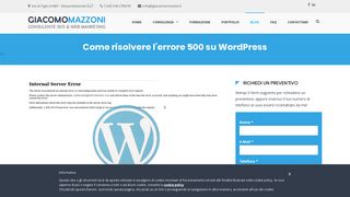 
                            5. Come risolvere l'errore 500 su Wordpress internal server error