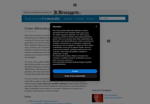
                            9. Come sbloccare profilo Vodafone | Salvatore Aranzulla