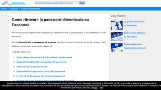 
                            10. Come scoprire e recuperare la password su Facebook | nigiara.it