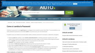 
                            10. Come si cambia la Password - Libero Aiuto