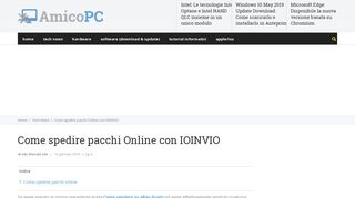 
                            3. Come spedire pacchi Online con IOINVIO - AmicoPC