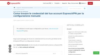 
                            2. Come trovare le credenziali del tuo account VPN | ExpressVPN