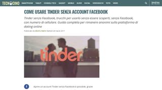 
                            8. Come usare Tinder senza account Facebook - Tecnocino