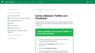 
                            2. Come utilizzare Twitter con Facebook - Twitter support