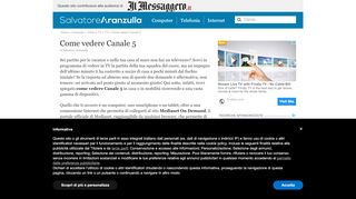
                            11. Come vedere Canale 5 | Salvatore Aranzulla