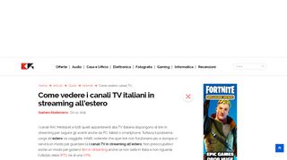
                            4. Come vedere canali TV streaming italiani all'estero - ChimeraRevo
