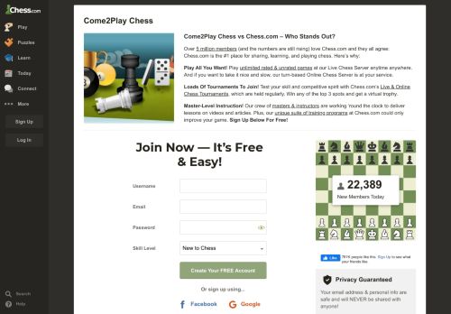 
                            8. Come2Play Chess - Chess.com
